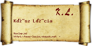 Kész Lúcia névjegykártya
